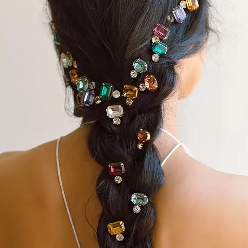6 pcs Vintage-Inspired Sparkling U-Shaped Hair Pins Set for Brides - Perfect for Weddings & Everyday Wear,