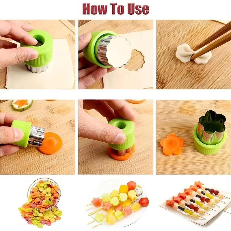 Fruit and vegetable cutter shape mini pie pastry biscuit stamp mould sandwich cutter shape cutter for food baking