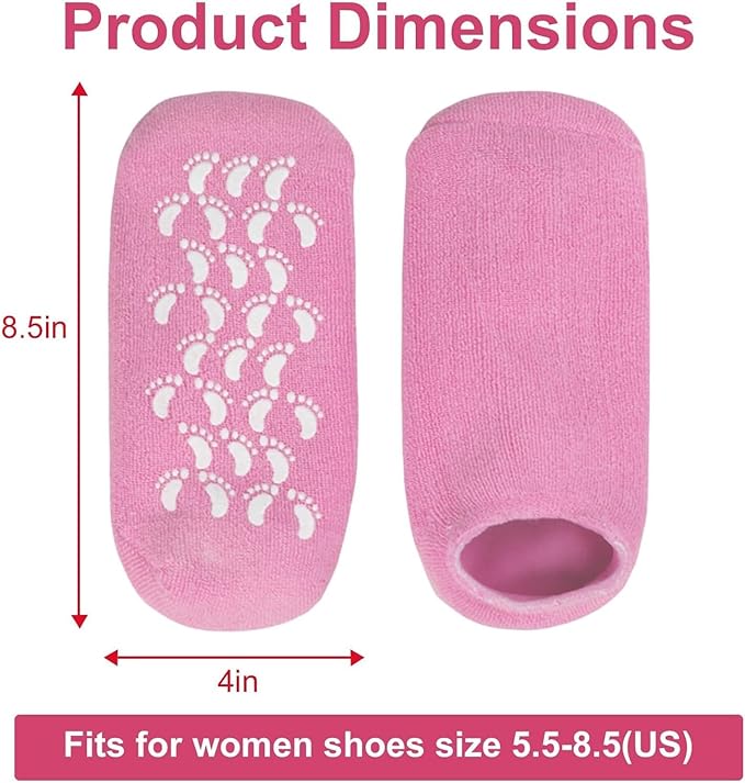 Premium Quality Anti-Cracking Moisturizing Foot Care Women's Reusable Silicone Gel Heel Socks for Cracked Heels