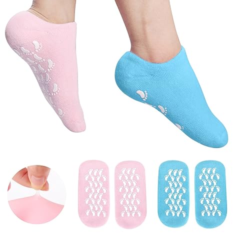 Premium Quality Anti-Cracking Moisturizing Foot Care Women's Reusable Silicone Gel Heel Socks for Cracked Heels