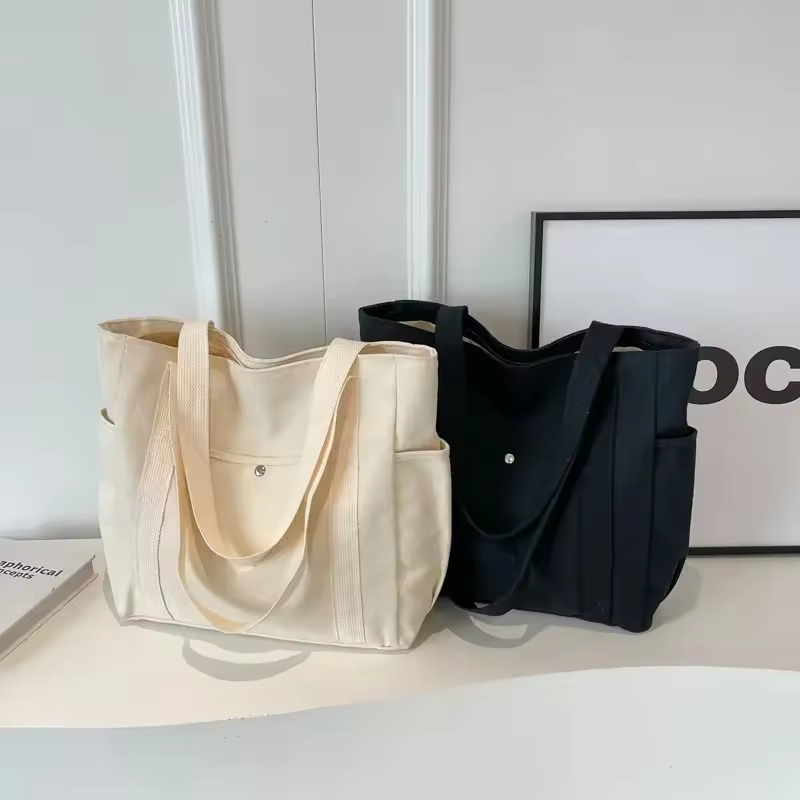 Hot Sale Reusable Organic Canvas Tote Shopping Bag Cotton Tote Bags With Custom Printed Logo