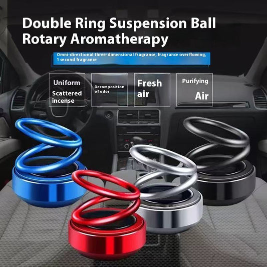 Car Solar Double Ring Suspension Car Aromatherapy Solid Ointment Car Perfume and Air Freshener
