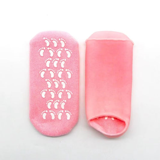 Premium Quality Anti-Cracking Moisturizing Foot Care Women's Reusable Silicone Gel Heel Socks for Cracked Heels