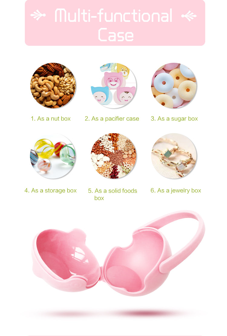 Baby Dummy Case Soother Sterile Carrying case Silicone Pacifier Holder Clip Plastic Pacifier Case Nipple Box