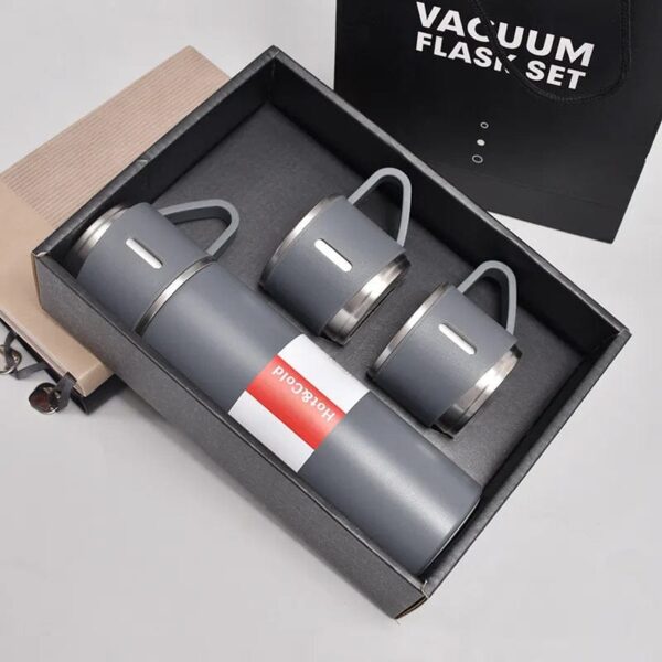 New 3 Pieces Stainless Steel Vacuum Flask Mug set Gift box Set, Large Capacity Double Wall Vacuum Bottle