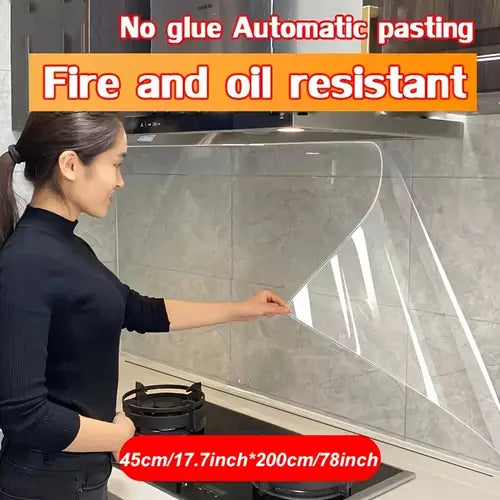 Top quality transparent fire, oil and heat resistant self adhesive roll
