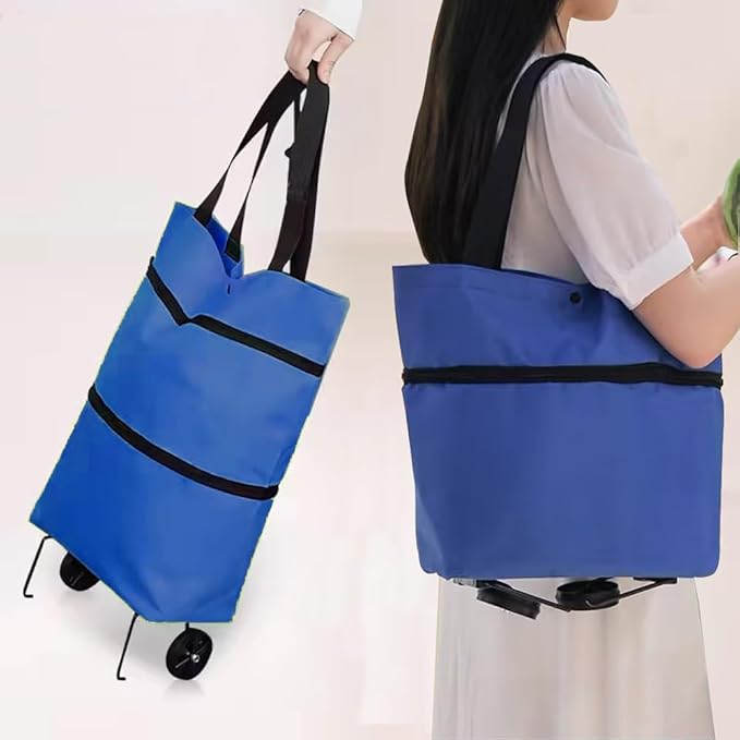 Shopping Grocery Bag With Wheels Rolling Tote Bag easy to carry heavy grocery items