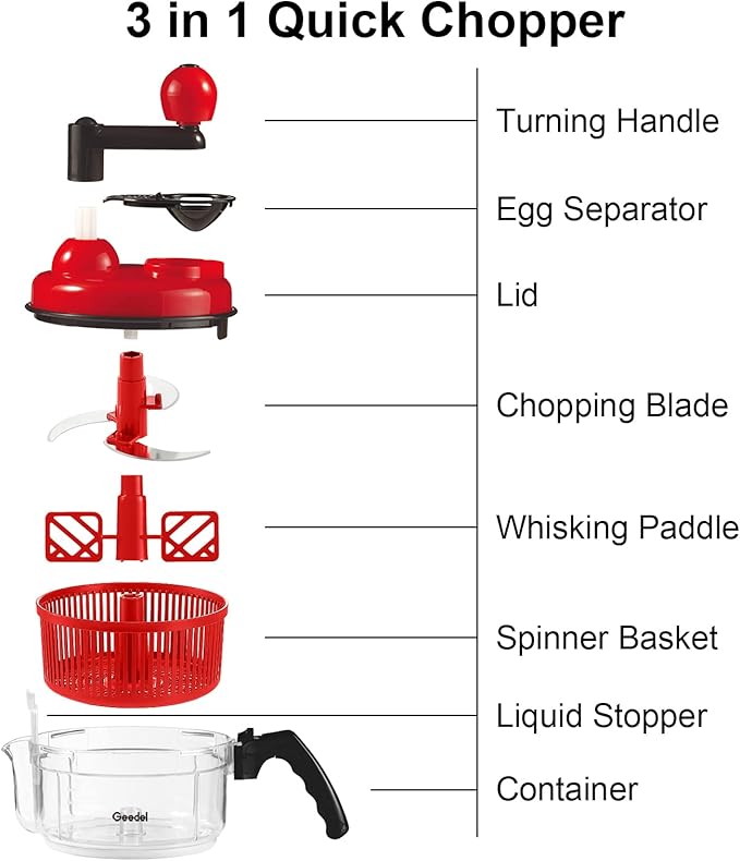 New design Kitchen Accessories All in One Manual Rotary Food Chopper