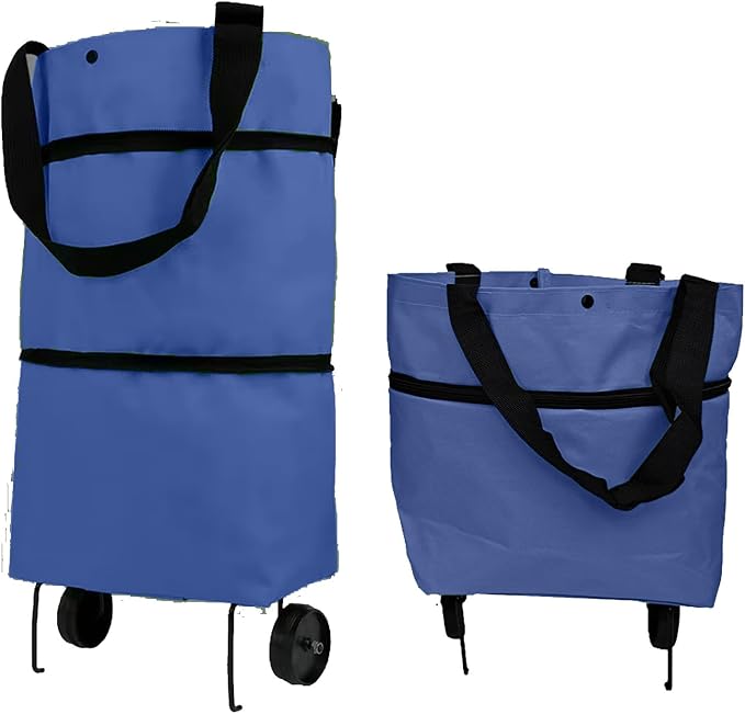 Shopping Grocery Bag With Wheels Rolling Tote Bag easy to carry heavy grocery items