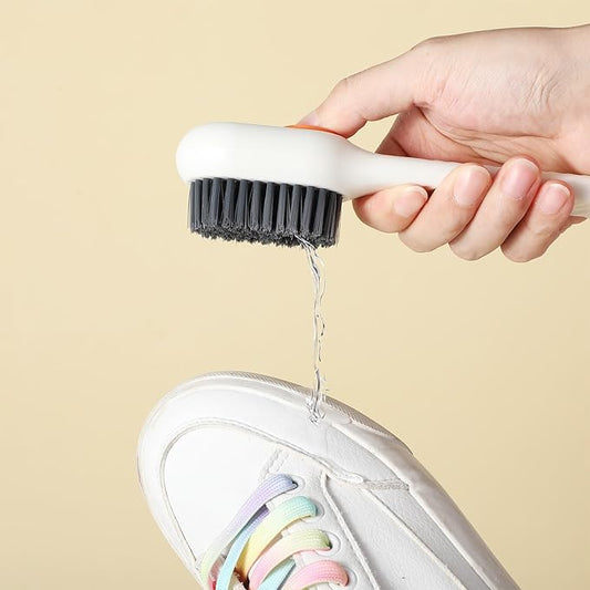 Multifunction Cleaning Shoe Brush Soft Automatic Liquid Shoe Brush Long Handle Clothes Soap Brush With Hook Clean Tool