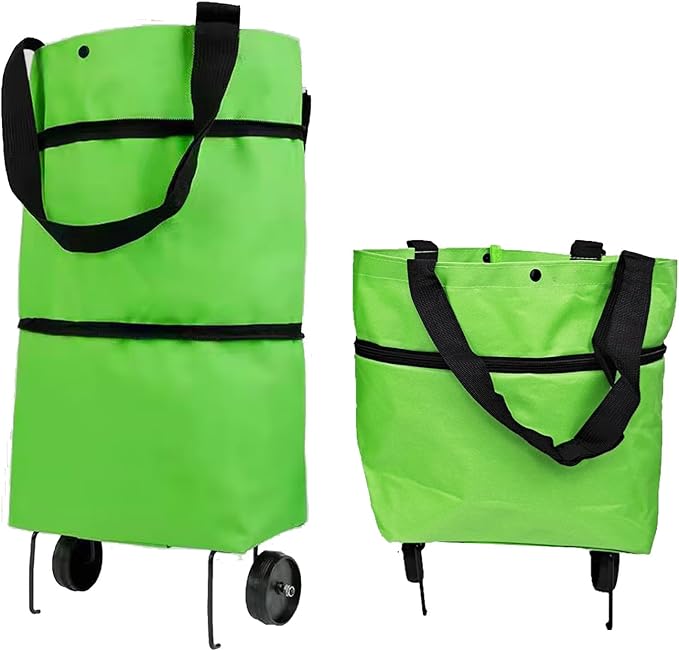Shopping Grocery Bag With Wheels Rolling Tote Bag easy to carry heavy grocery items