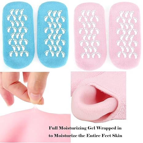 Premium Quality Anti-Cracking Moisturizing Foot Care Women's Reusable Silicone Gel Heel Socks for Cracked Heels