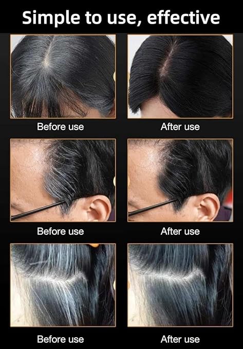 Waterproof Instant Black Root Coverage Hair Dye, Portable Hair Colouring for Women and Men