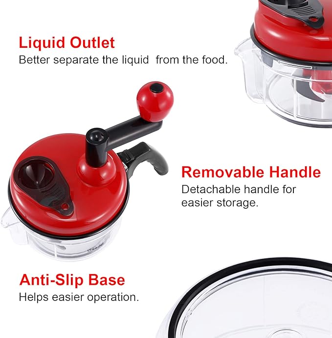 New design Kitchen Accessories All in One Manual Rotary Food Chopper