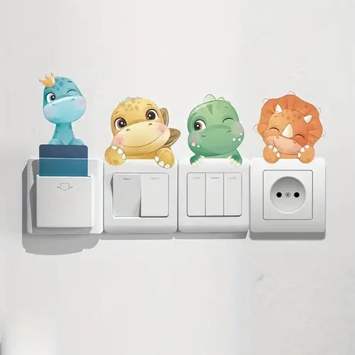 Luminous Cartoon Stickers Home Decoration Light Wall Switch Sticker Cute Removable Stickers