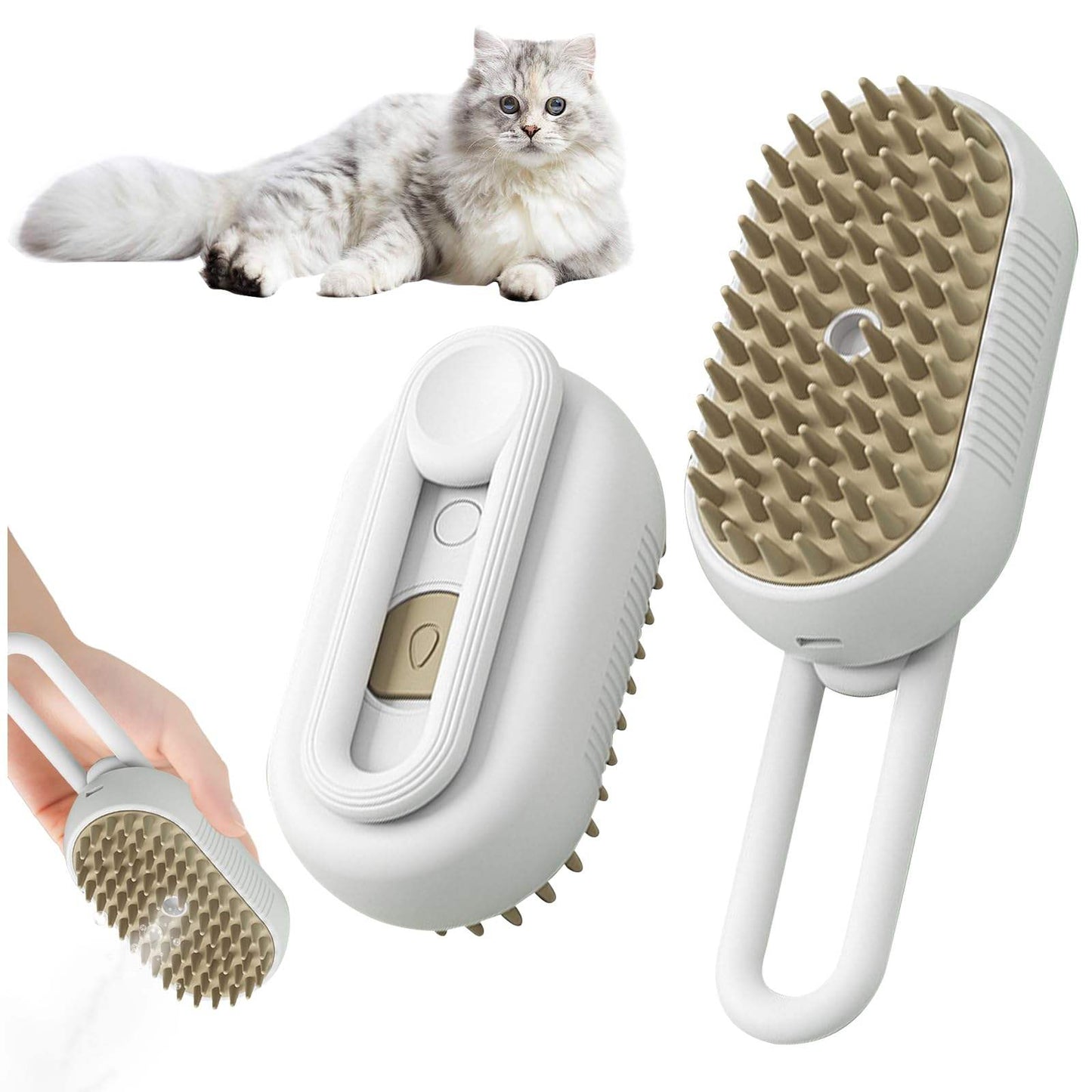 Pet Hair Brush for Dogs & Cats Grooming Made of Silicone ABS Material