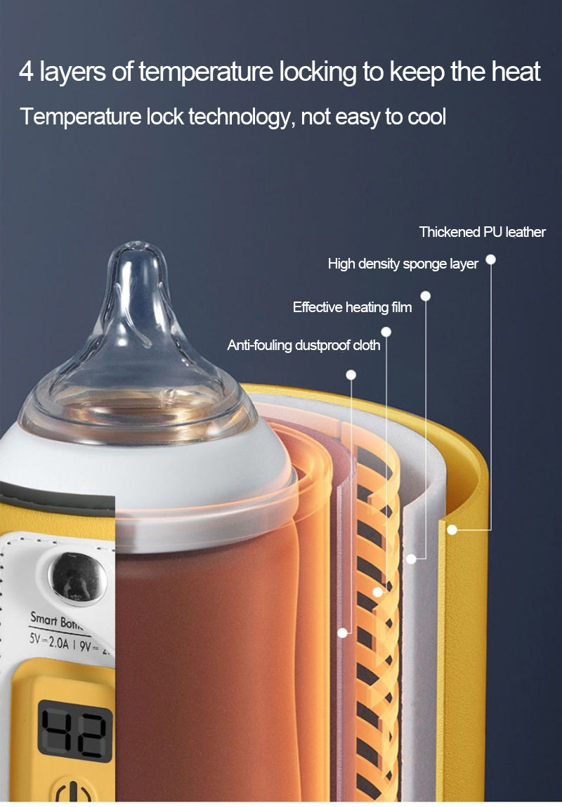 New Upgraded Portable USB Milk Water Warmer Stroller Insulated Bag Baby Nursing Bottle Heater