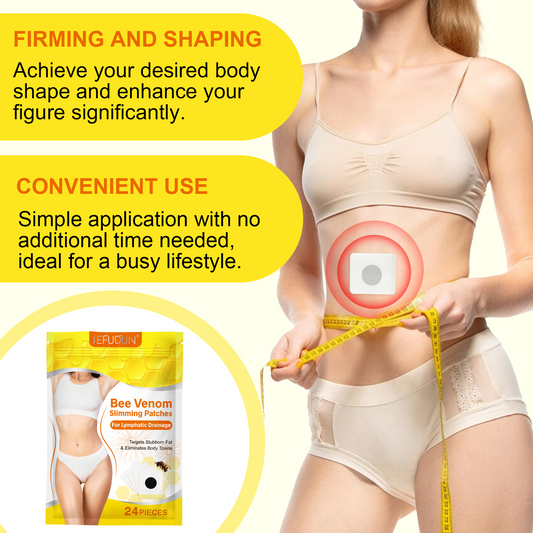 24Pcs Bee Venom Slimming Patches – Target Belly Fat & Detox Naturally