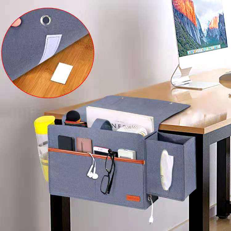 Durable Felt Storage Bag Organizer Hanging Bedside Bed Sofa Caddy for Baby Tissue Box Bottle Holder for Living Room
