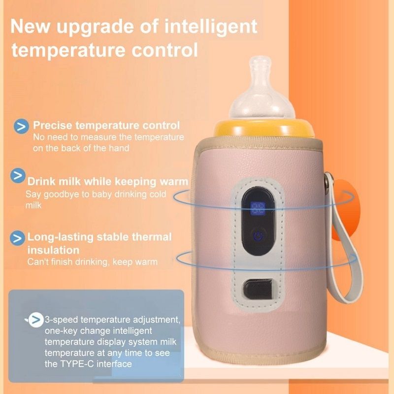 New Upgraded Portable USB Milk Water Warmer Stroller Insulated Bag Baby Nursing Bottle Heater