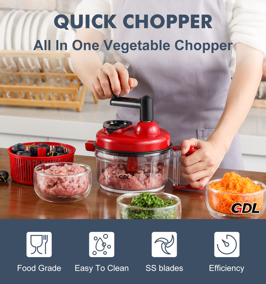 New design Kitchen Accessories All in One Manual Rotary Food Chopper