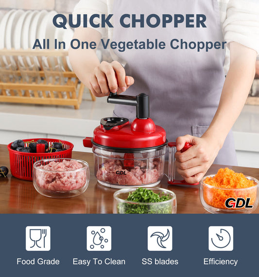 New design Kitchen Accessories All in One Manual Rotary Food Chopper