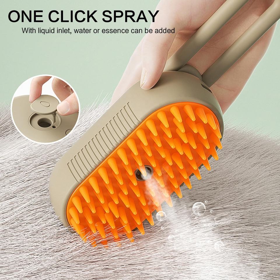 Pet Hair Brush for Dogs & Cats Grooming Made of Silicone ABS Material