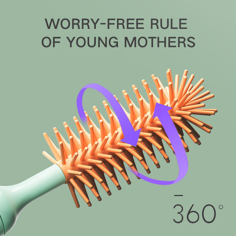 Rechargeable Travel Electric 360 Degree Rotation Cleaner Baby Automatic Silicone Bottle Brush Set