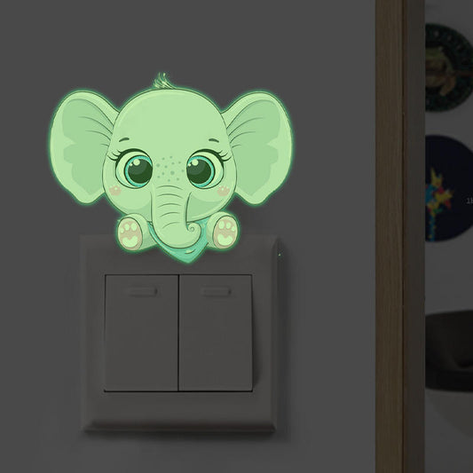 Luminous Cartoon Stickers Home Decoration Light Wall Switch Sticker Cute Removable Stickers