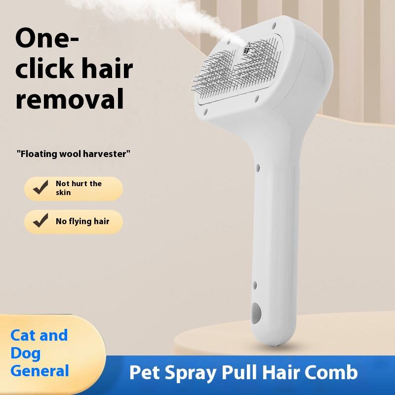 Pet Spray Grooming Brush Self Cleaning Dog Hair Removal Brush Steamy Cat Brush for Shedding Steam Spray Pet Hair Cleaning Comb