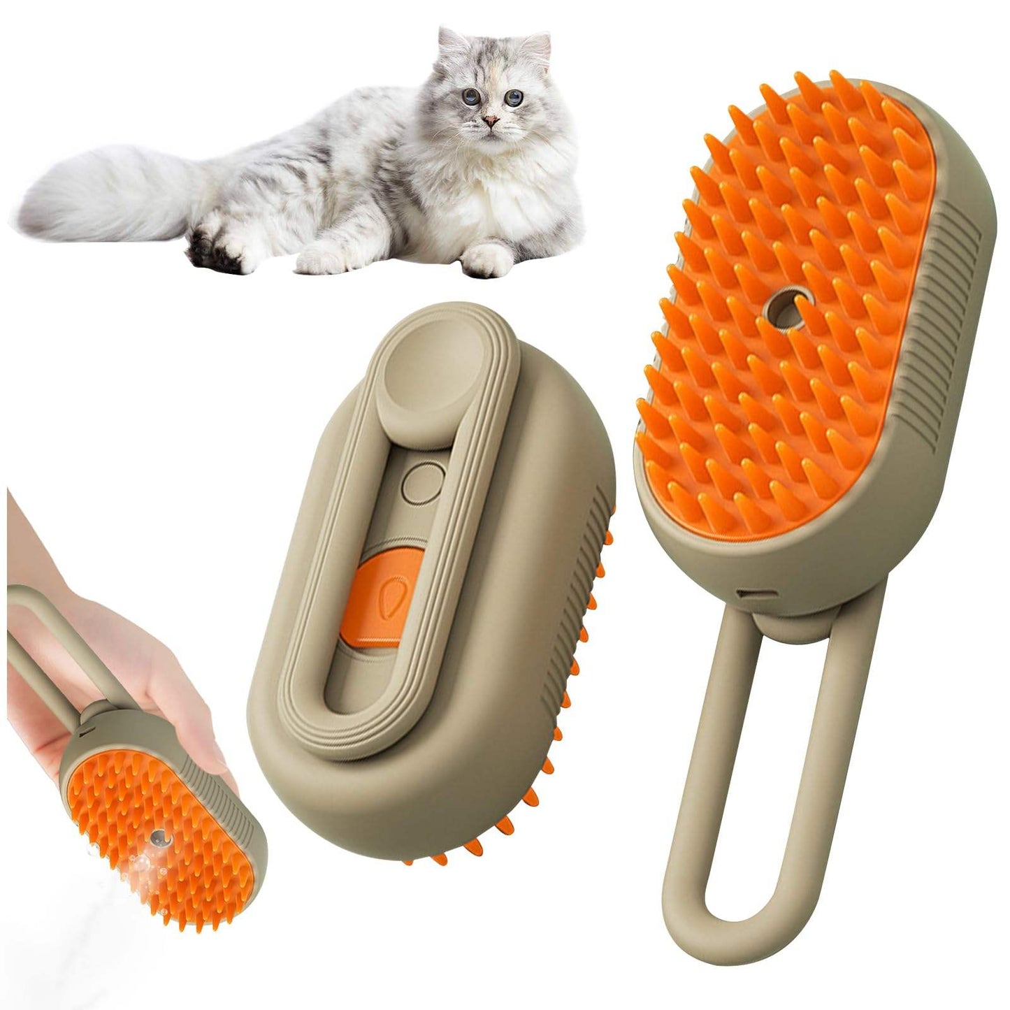 Pet Hair Brush for Dogs & Cats Grooming Made of Silicone ABS Material