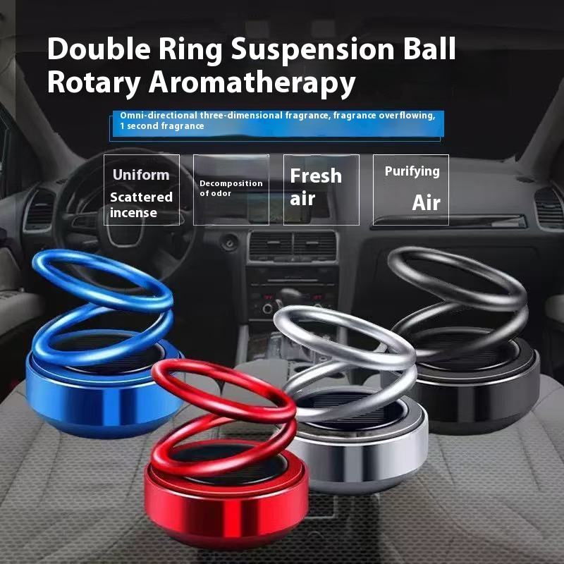 Car Solar Double Ring Suspension Car Aromatherapy Solid Ointment Car Perfume and Air Freshener