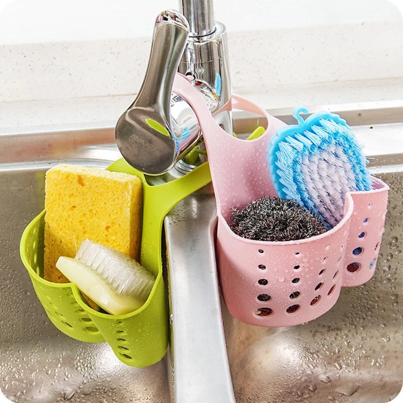 Kitchen Sink Sponge Holder Draining Rack Silicone Rack Anti Slip Soap Dish Storage Organizer