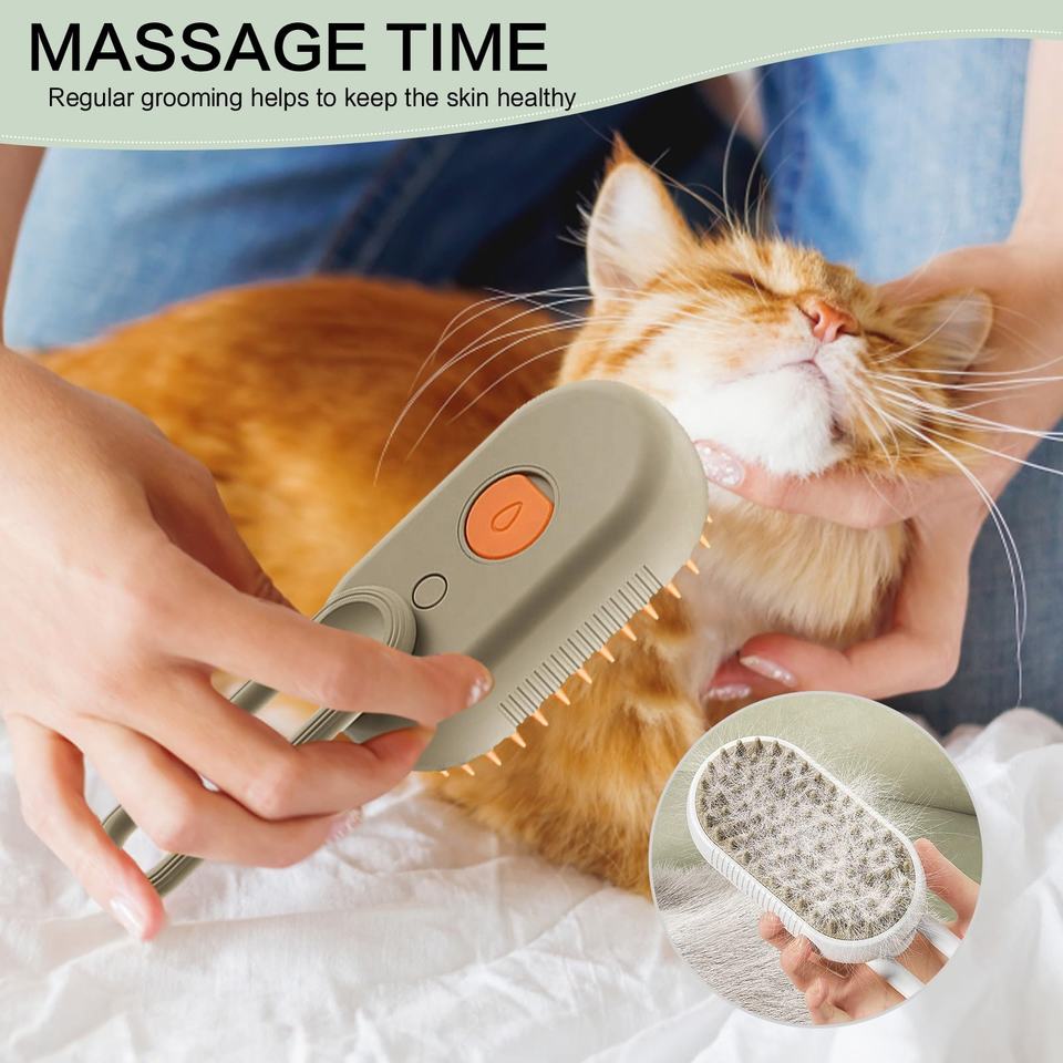 Pet Hair Brush for Dogs & Cats Grooming Made of Silicone ABS Material