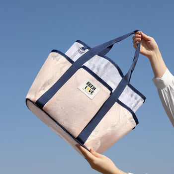 Fashion Mesh Handbag Shoulder Bags with Large Capacity