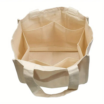 Fashion Portable Canvas Tote Bags with Zip and Long Single Shoulder Rop and Many Outer Pockets for Girls