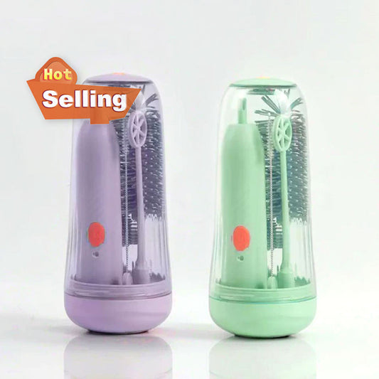 Rechargeable Travel Electric 360 Degree Rotation Cleaner Baby Automatic Silicone Bottle Brush Set