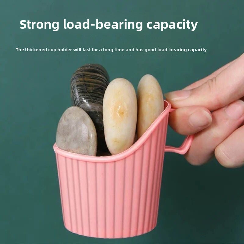 Eco-Friendly Disposable Thickened Plastic Cup Holder with Convenient Handle Anti-Scalding Heat-Insulating for hot Drinking