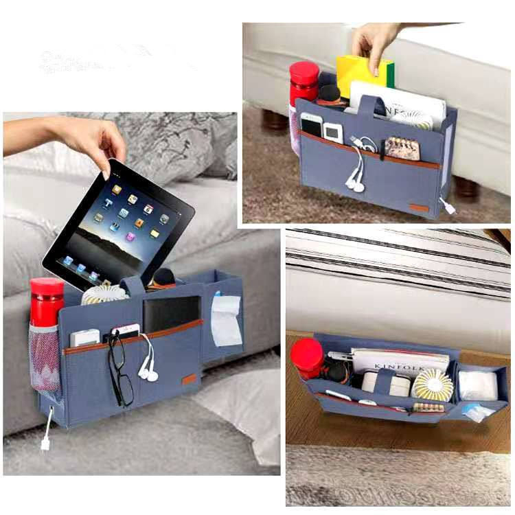 Durable Felt Storage Bag Organizer Hanging Bedside Bed Sofa Caddy for Baby Tissue Box Bottle Holder for Living Room