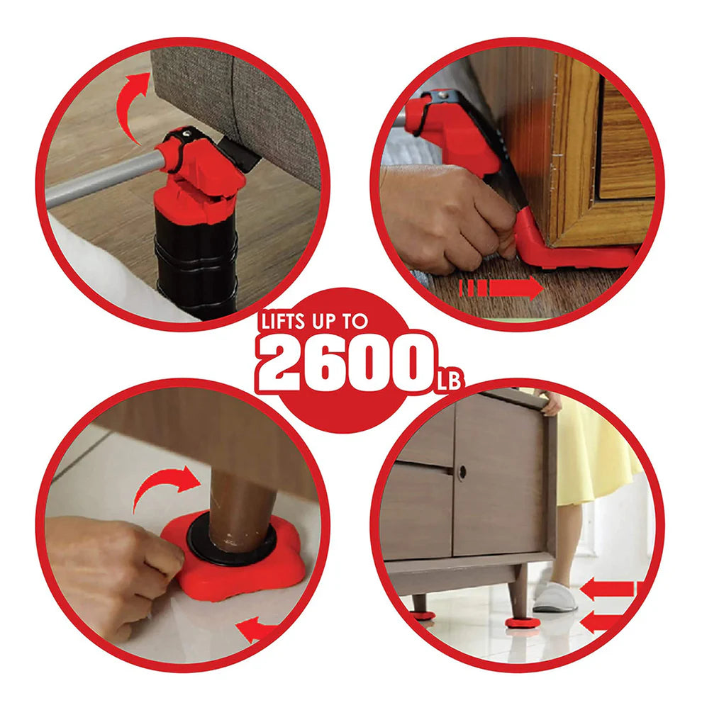 Furniture Moving Tool -Heavy Object Mover Furniture Lifter and Wheel Bar Hand Tools Set