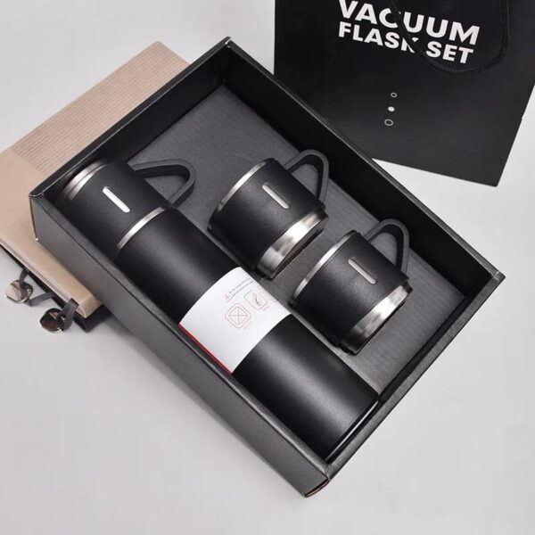 New 3 Pieces Stainless Steel Vacuum Flask Mug set  Gift box Set, Large Capacity Double Wall Vacuum Bottle