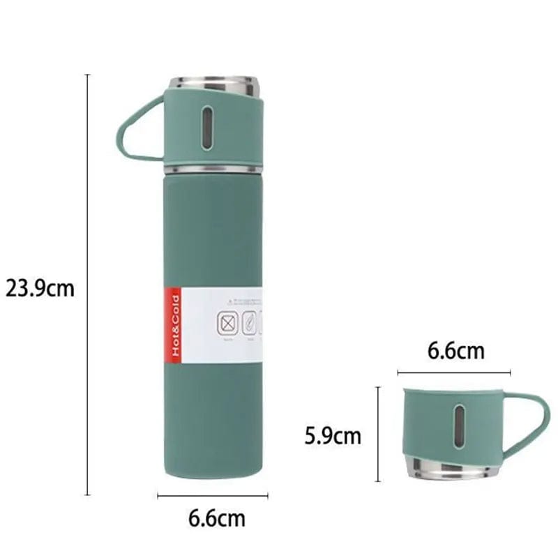 New 3 Pieces Stainless Steel Vacuum Flask Mug set  Gift box Set, Large Capacity Double Wall Vacuum Bottle
