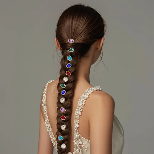6 pcs Vintage-Inspired Sparkling U-Shaped Hair Pins Set for Brides - Perfect for Weddings & Everyday Wear,