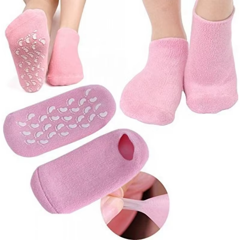 Premium Quality Anti-Cracking Moisturizing Foot Care Women's Reusable Silicone Gel Heel Socks for Cracked Heels