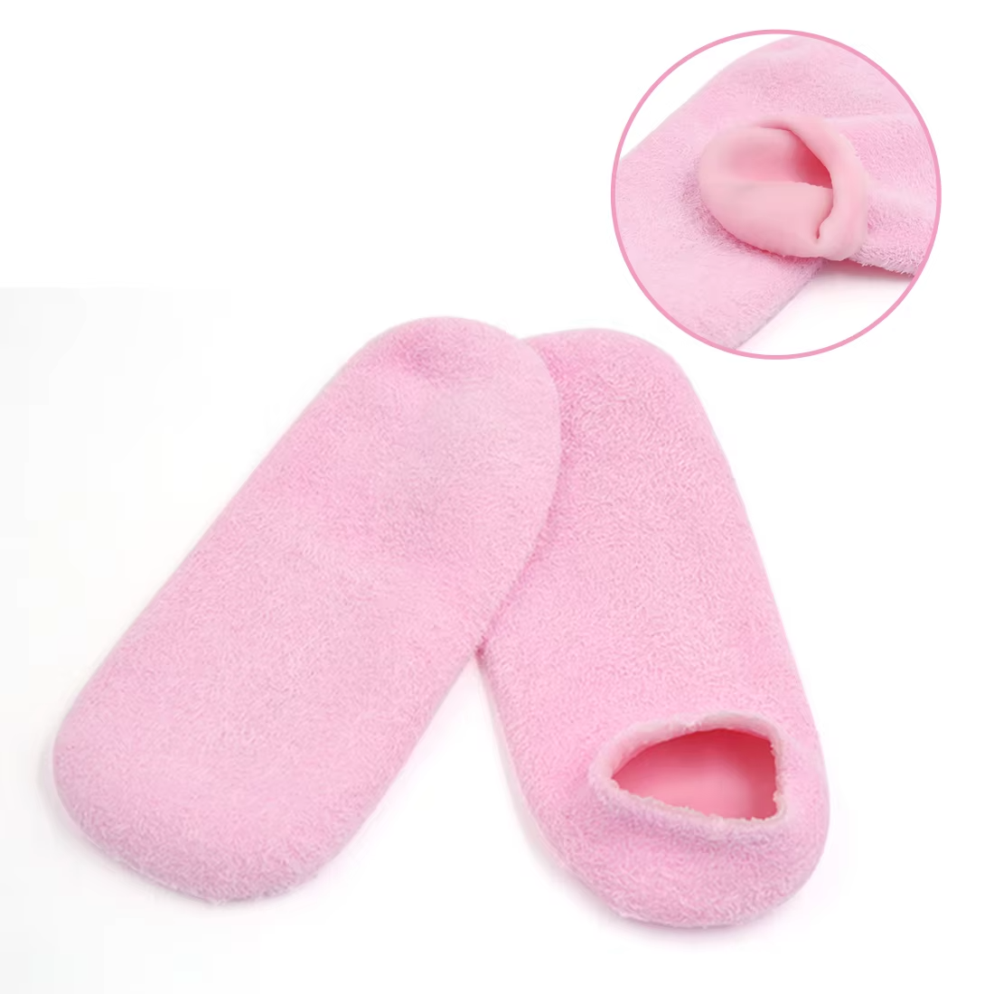 Premium Quality Anti-Cracking Moisturizing Foot Care Women's Reusable Silicone Gel Heel Socks for Cracked Heels